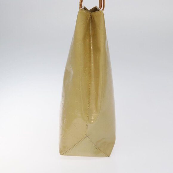 LOUIS VUITTON Monogram Vernis Reade MM Hand Bag Beige M91141 LV Auth 116687 - Picture 4 of 16